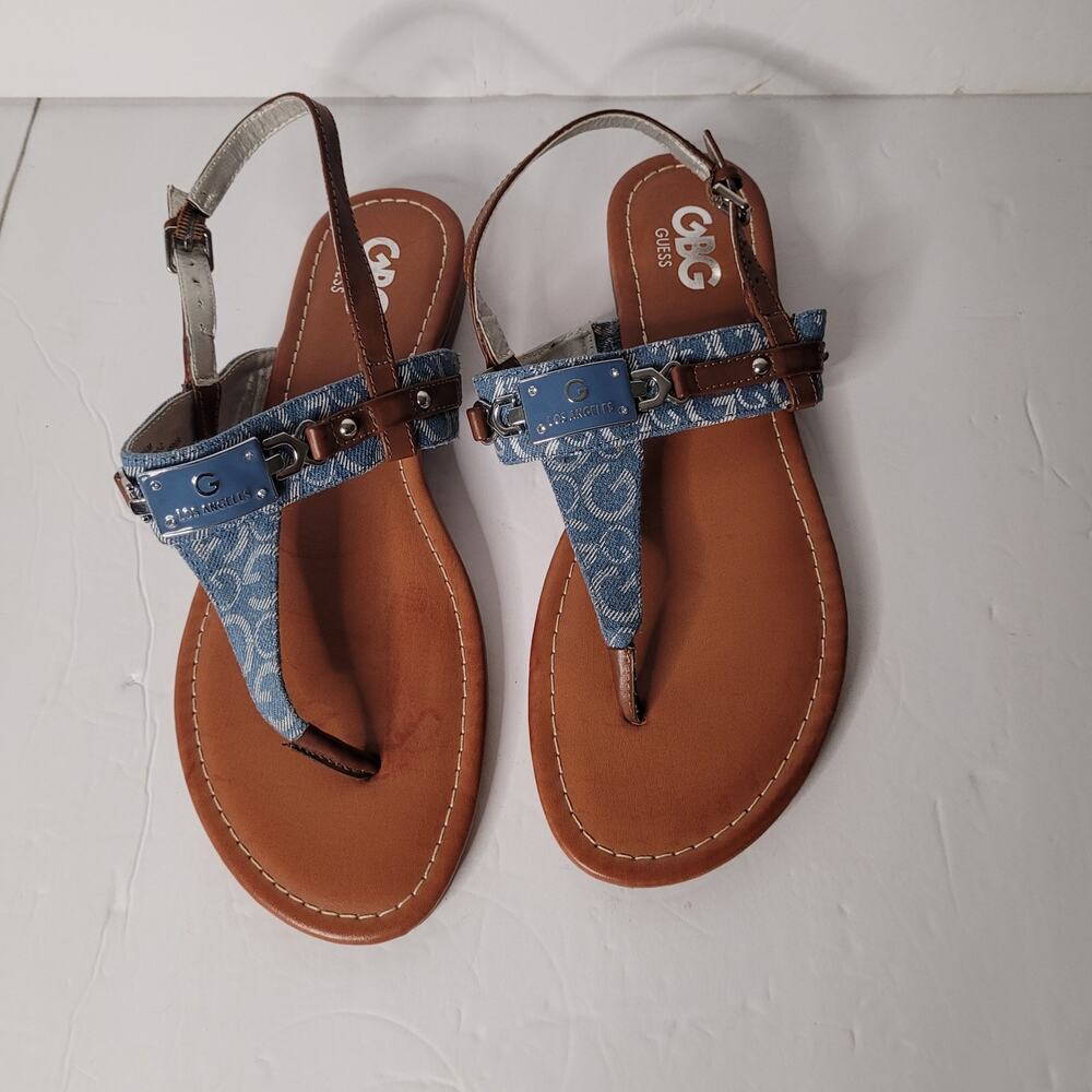 GBG Guess Blue Sandals Size 9.5 - Stylish & Comfy